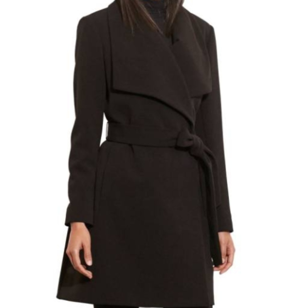 Lauren Ralph Lauren Belted Drape Front Coat